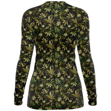 Chokefish™ Long Sleeve Rashguard Cannabis Woman's Shirt-007